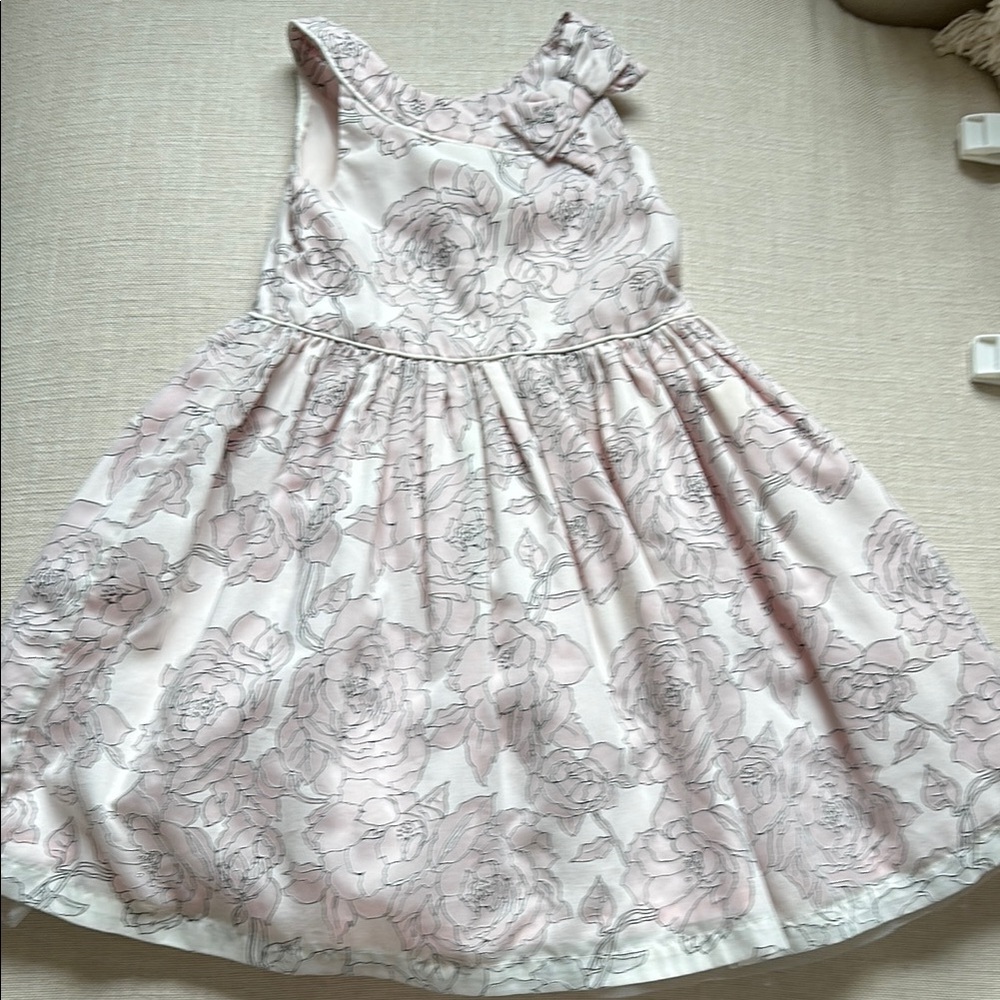 Elegant Pink Floral Kids Dress